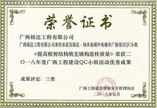 2018年度广西安博最新app_安博（中国）
建设QC小组活动优秀成果